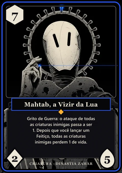 Mahtab, a Vizir da Lua — carta de Dinastia Zahar
